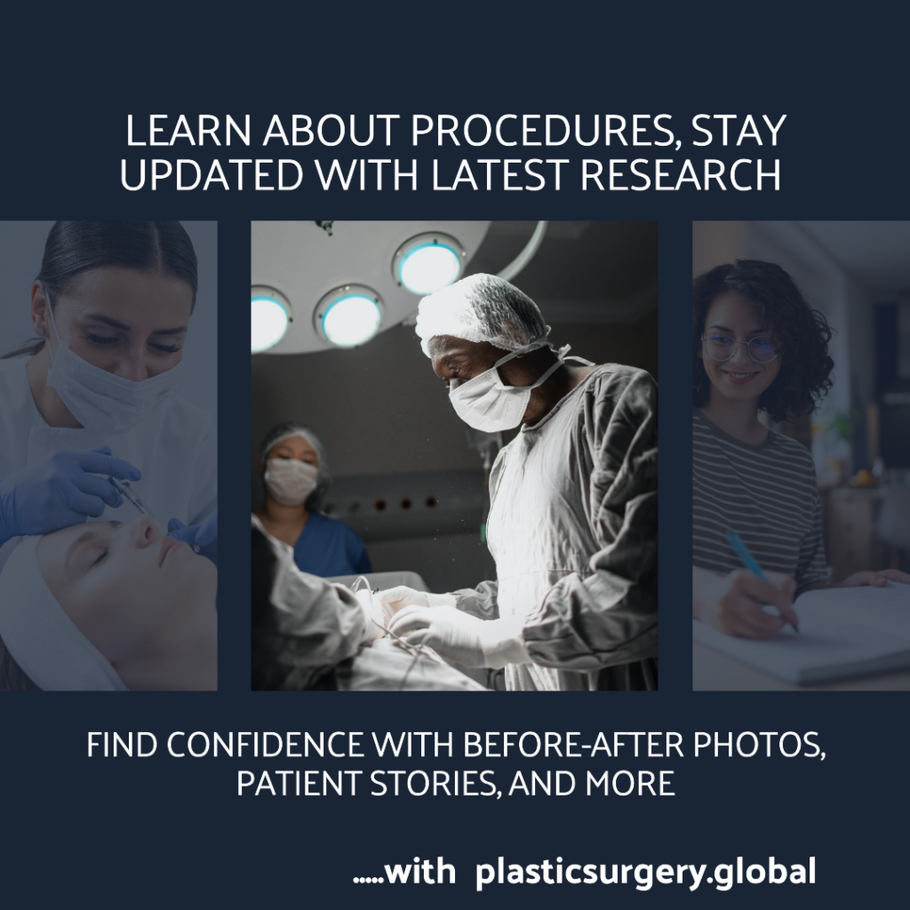 Procedures, Before-after images, Patient stories, Research updates